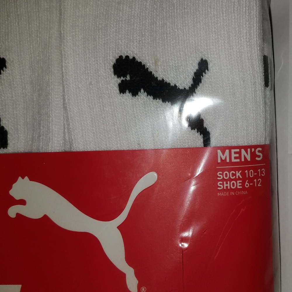 6 Pair Puma Cushioned Crew Sock